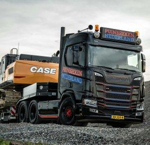 Nieuwe Scania 590 pk V8 zwaartransporttrekker versterkt slagkracht van Puinbreken Nederland